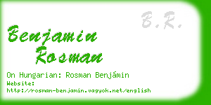 benjamin rosman business card